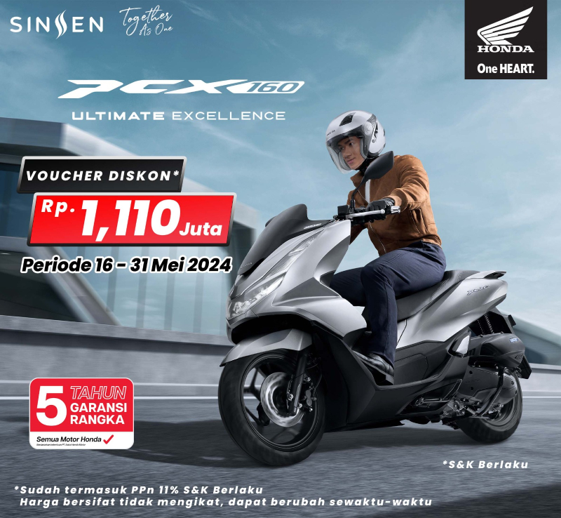 Beli Honda PCX 160 Sekarang, Dapatkan Diskon Rp 1 Jutaan