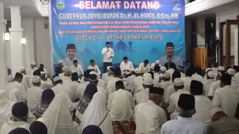 Al Haris Bersama Pj Bupati Bachril Bakri Lepas Ratusan JCH Sarolangun