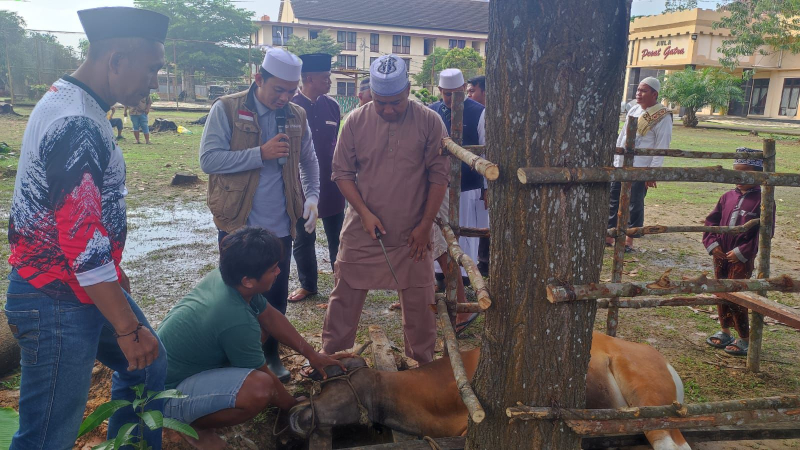 Mako Brimob Polda Jambi Sembelih 12 Ekor Hewan Qurban pada Hari Raya Idul Adha 1445 H