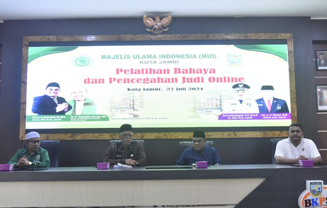 Pemkot dan MUI Kota Jambi gelar sosialisasikan bahaya judi online.