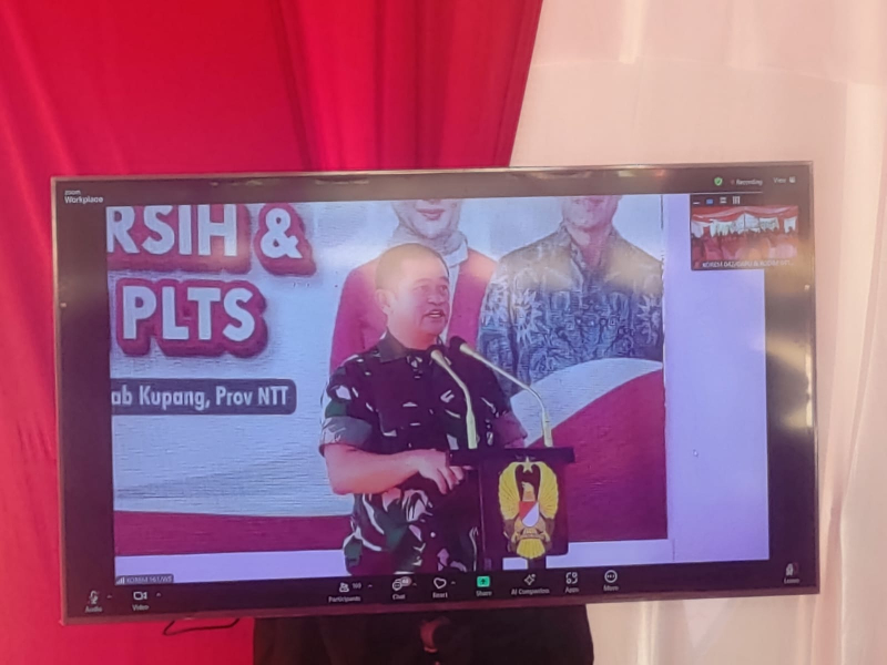 Program Air Bersi TMMD 121 Kodim 0415/Jambi di Resmikan Kasad Jendral TNI Maruli Simanjuntak Secara Virtual