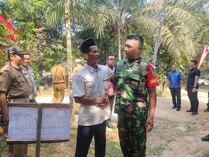 Kesulitan Air Selama Bertahun-Tahun, TMMD 121 Kodim 0415/Jambi Alirkan Air Bersih Kerumah-rumah Warga