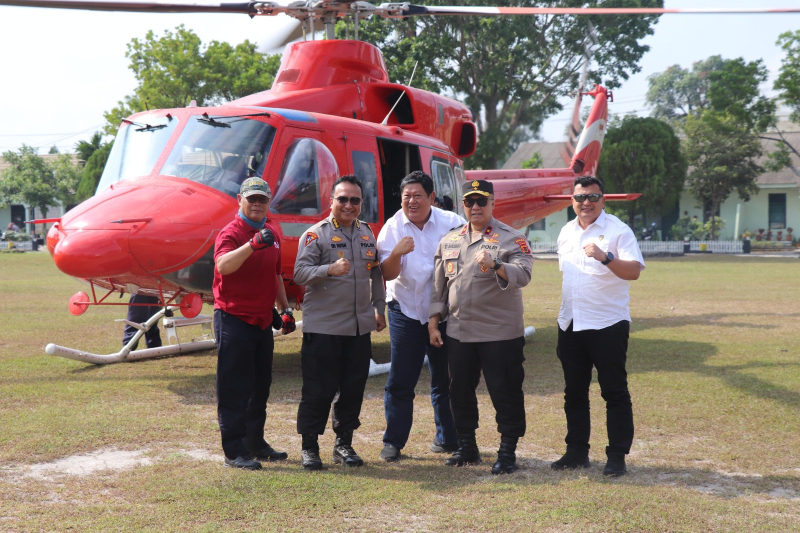 Wakapolda Pantau Titik Api Karhutla di Jambi Gunakan Helikopter