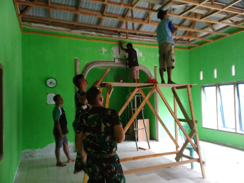 Satgas Kodim 0415/Jambi Laksanakan Perehaban Mushollah di Titik Sasaran