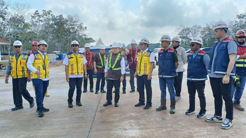 Gubernur Al Haris Pantau Jalan Tol Baleno seksi 3 Jambi, Progres Pekerjaan 92,5 Persen