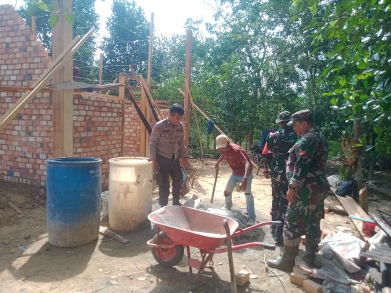 Sasaran Fisik TMMD 121 RTLH Mbah Ngatini Masuk Kepemasangan Dinding