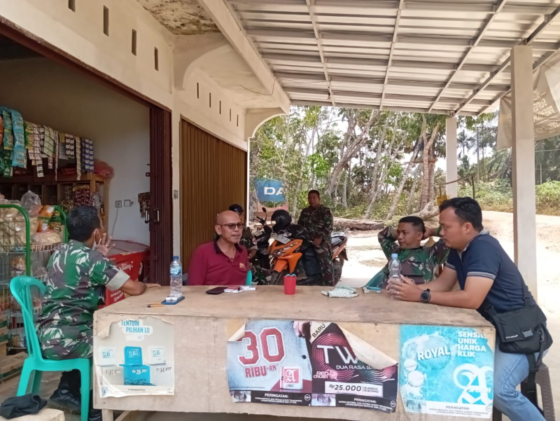 Kapten Inf Al Azhar Bersama Kepala UPTD PUPR Muaro Jambi Tinjau Sasaran Fisik TMMD 121 Kodim Jambi