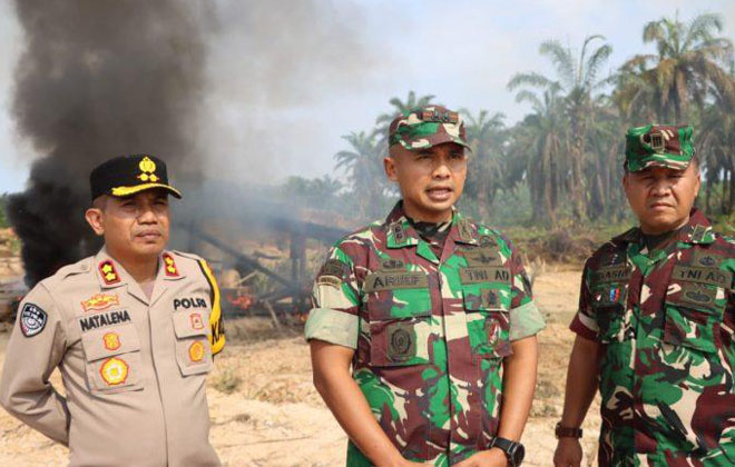 Razia PETI yang dilakukan tim gabungan memusnahkan 21 unit rakit dompeng.