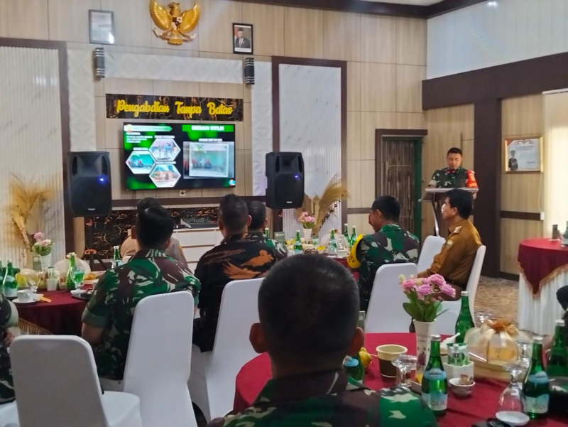 Dansatgas TMMD Kodim Jambi Jelaskan Progres Capaian TMMD kepada Tim Wasev