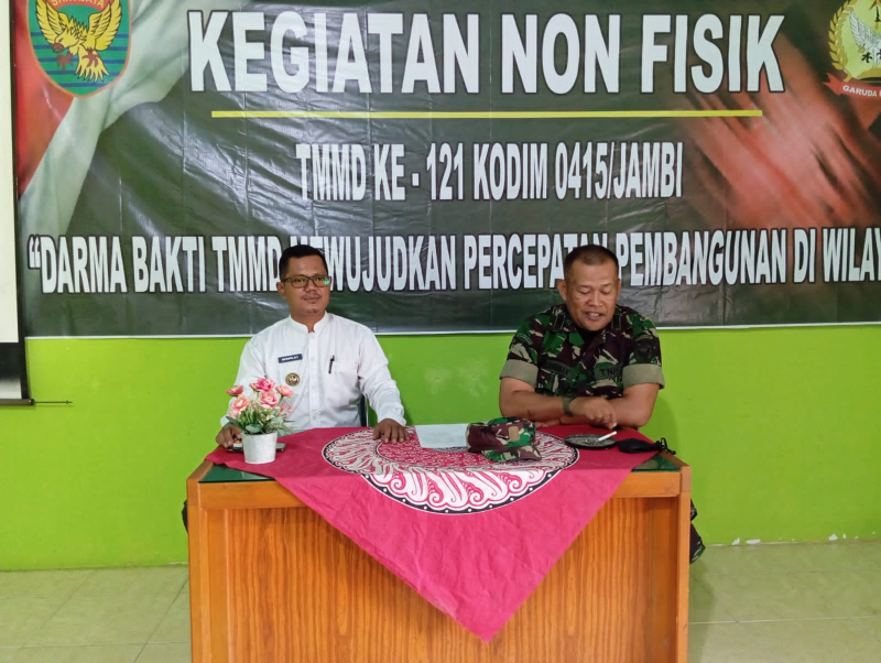 Sasaran Nonfisik, Satgas Kodim 0415/Jambi Laksabakan Penyuluhan Wesbang dan Bela Negara