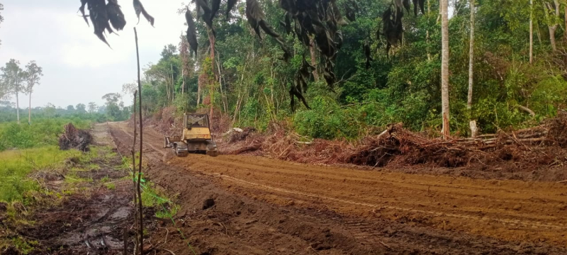 Satgas TMMD Terus Bekerja Keras Mengejar Progres Pembukaan Jalan di Desa Muaro Sebapo