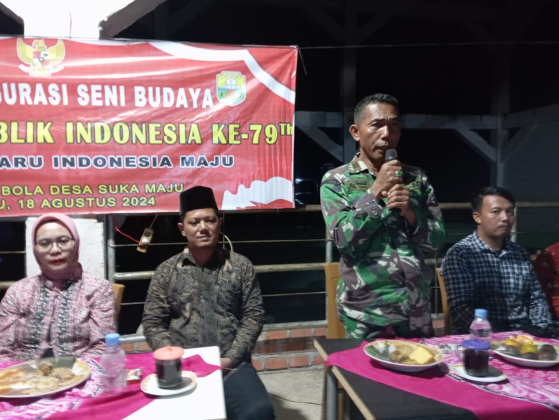 Satgas TMMD 121 Kodim Jambi Meriahkan Malam Puncak Perayaan HUT RI ke 79 di Titik Sasaran