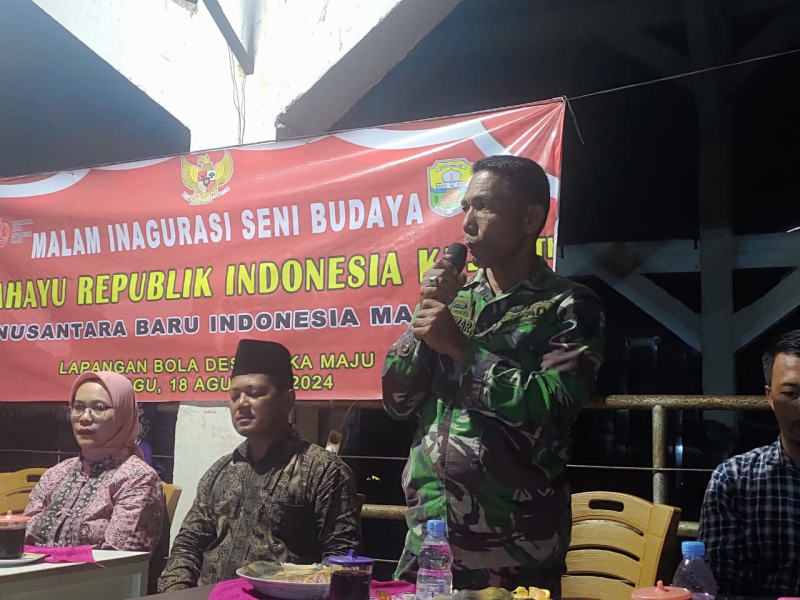 Satgas TMMD Kodim Jambi Ramaikan Malam Inagurasi HUT RI ke 79