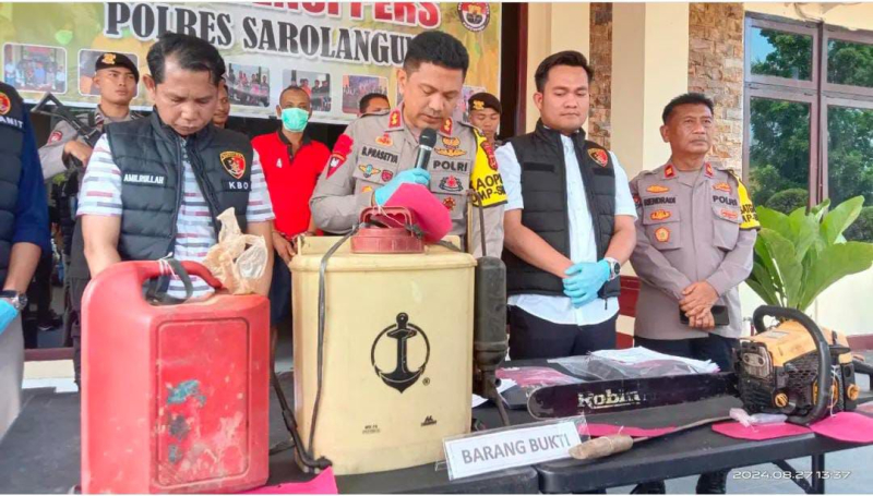 Satu Pelaku Buka Lahan dengan Membakar Diamankan Satreskrim Polres Sarolangun