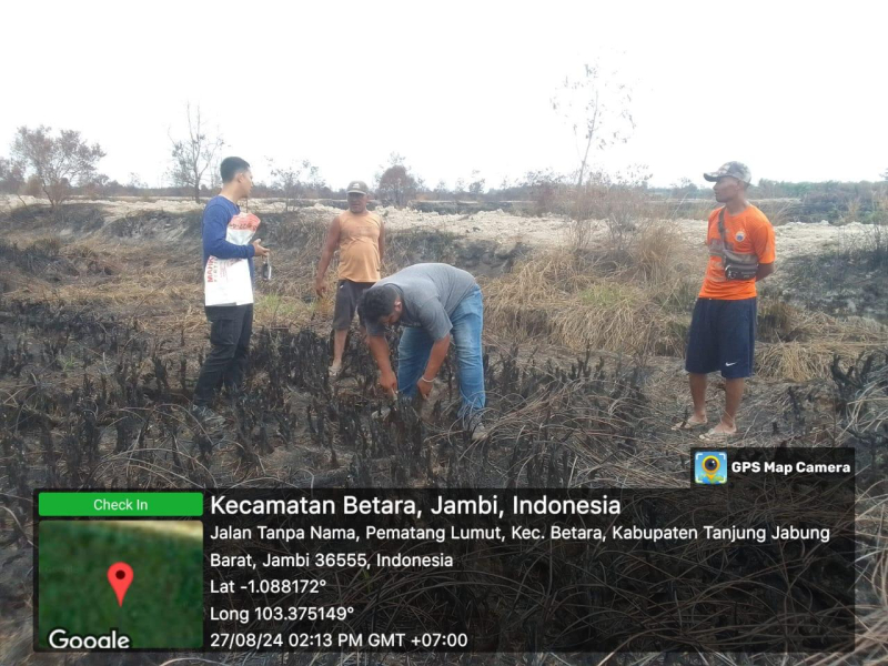 Disebut-sebut Masuk Konsesi PT AMM Tanjabbar, Polisi Selidiki Kebakaran Lahan di Betara