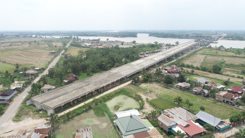 Hutama Karya Sambungkan Backbone, Sejumlah Ruas Jalan Tol Trans Sumatera Tahap II Konstruksi