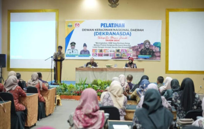 Pembukaan Pelatihan Dewan Kerajinan Nasional Daerah Kabupaten Muaro Jambi Tahun 2024.