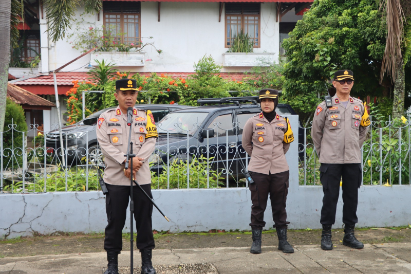 Kapolres Pimpin Pengamanan Rapat Pleno Terbuka KPU Bungo