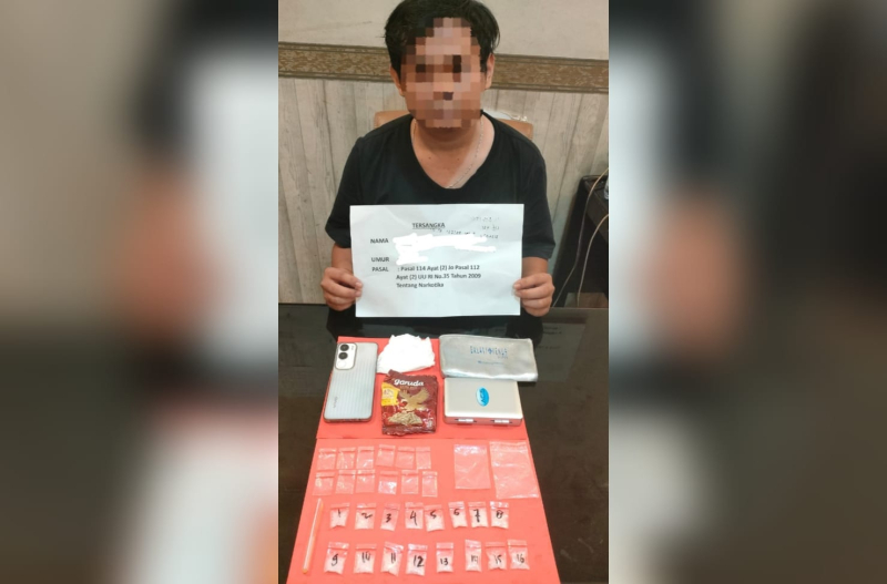 Polisi Ringkus Penjual Narkoba, 16 Paket Sabu Siap Edar Turut Diamankan