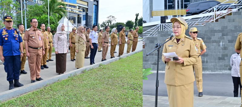 Pj Walikota Jambi Sri Purwaningsih Pimpin Apel Disiplin ASN, Tekankan Pentingnya Kolaborasi dan Loyalitas