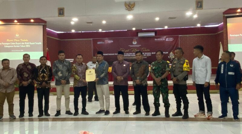 KPU Kerinci Tetapkan Monadi-Murison Bupati dan Wakil Bupati Terpilih
