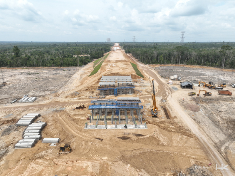 Hutama Karya Genjot Pembangunan Fasilitas di Tol Betung–Jambi, Progres Capai 68%