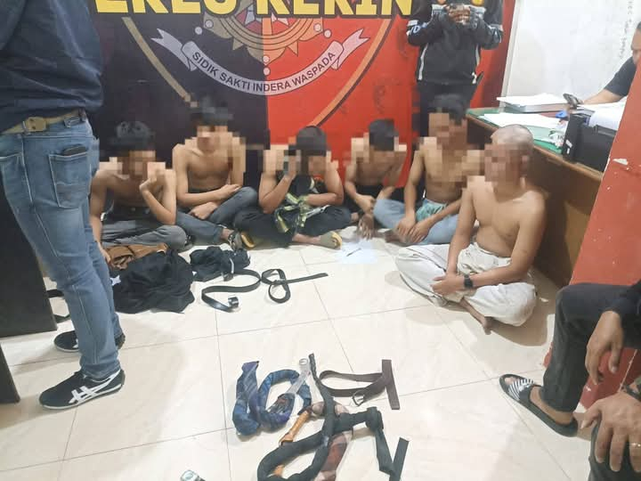 Perang Sarung Antar Pemuda Di Kerinci, Polisi Amankan Sejumlah Pelaku
