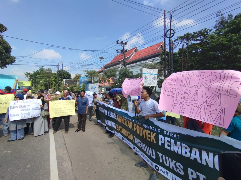 Warga Aur Kenali dan Mendalo Laut Kembali Demo, Minta Hentikan Aktivitas PT SAS yang Menimbun Rawa