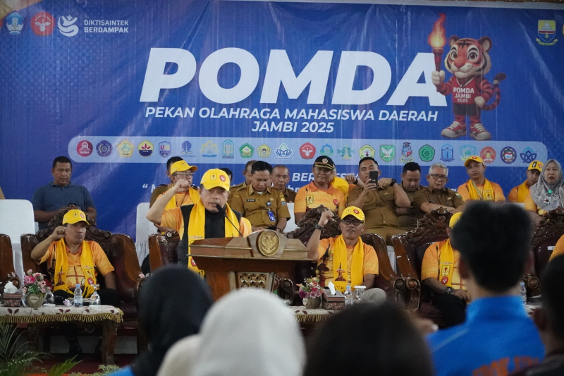 Buka POMDA 2025, Gubernur Al Haris: Potensi Atlit Jambi Luar Biasa