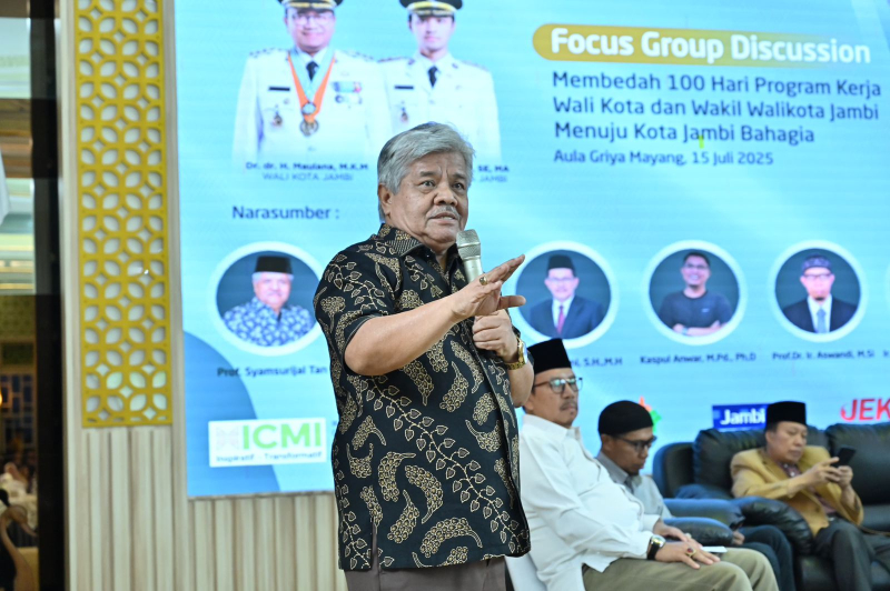 Empat Profesor Bedah Kinerja Kota Jambi Bahagia, Wali Kota Maulana Apresiasi Pemikiran Intelektual