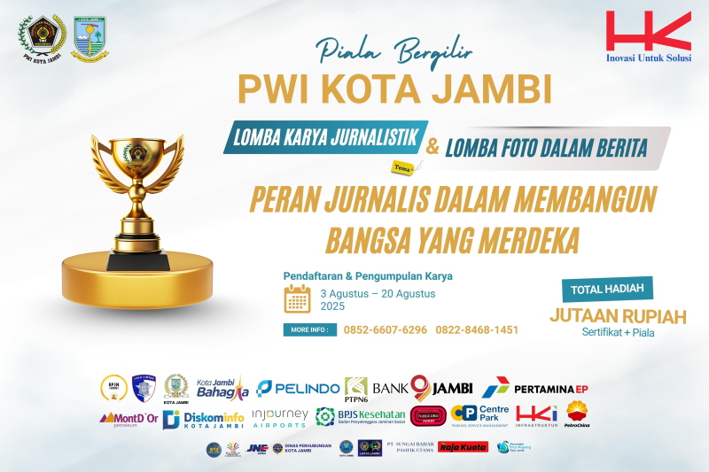 Buruan Daftar ! PWI Kota Jambi Buka Lomba Karya Jurnalistik dan Lomba Foto Dalam Berita