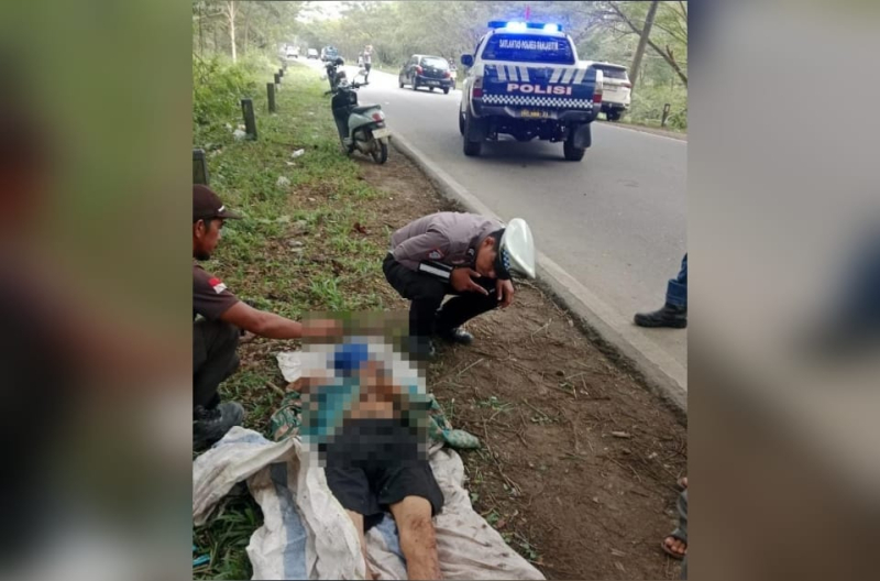 Pria Lansia Tanpa Identitas Ditemukan Tewas di Pinggir Jalan Zona V PT WKS
