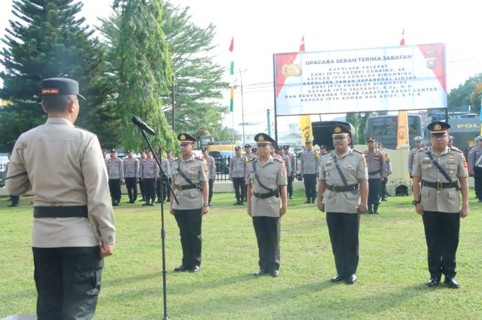 Mutasi di Polres Bungo, Dua Kapolsek dan Kasat Lantas Resmi Diganti