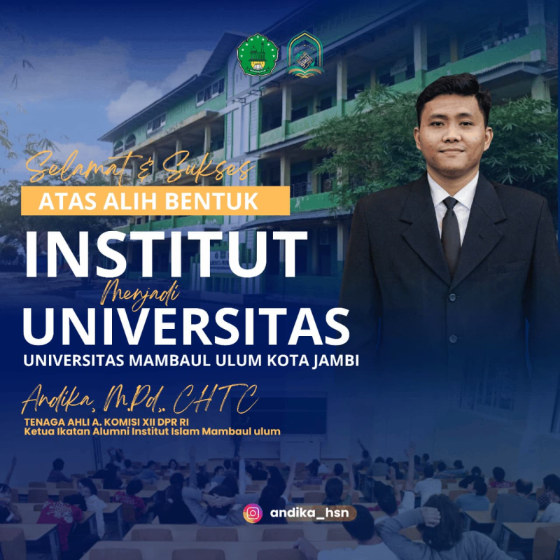 Alih Bentuk Dari Institut Menjadi Universitas Mambaul Ulum, Ini Harapan Ketua Ikatan Alumni Mambaul Ulum.