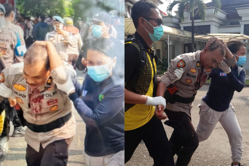 Unjuk Rasa di DPRD Jambi Ricuh, 5 Polisi Terluka