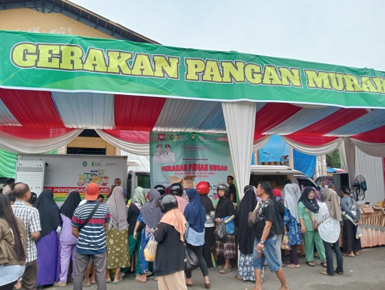 Gerakan Pangan Murah Pemkab Bungo Diserbu Warga, Sembako Ludes dalam Sejam