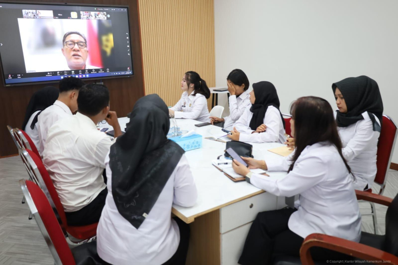 Kanwil Kemenkum Jambi Ikuti Koordinasi Penguatan Kekayaan Intelektual di Perguruan Tinggi dan Sentra KI di Wilayah