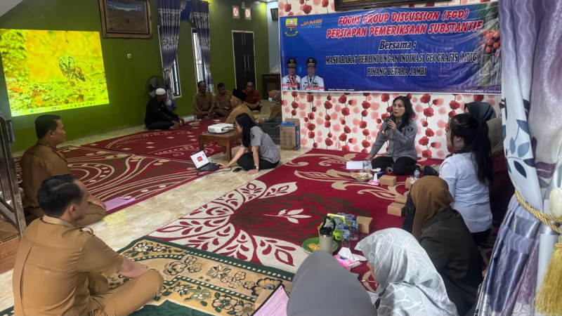 Bahas Penguatan Dokumen Indikasi Geografis, Kanwil Kemenkum Jambi lakukan FGD Persiapan Pemeriksaan Substantif IG Pinang Batara