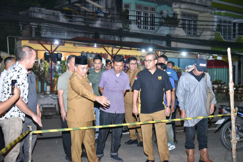 Tata Kawasan Pasar Terpanjang Dunia, Wali Kota Maulana Sidak Pengerjaan Infrastruktur