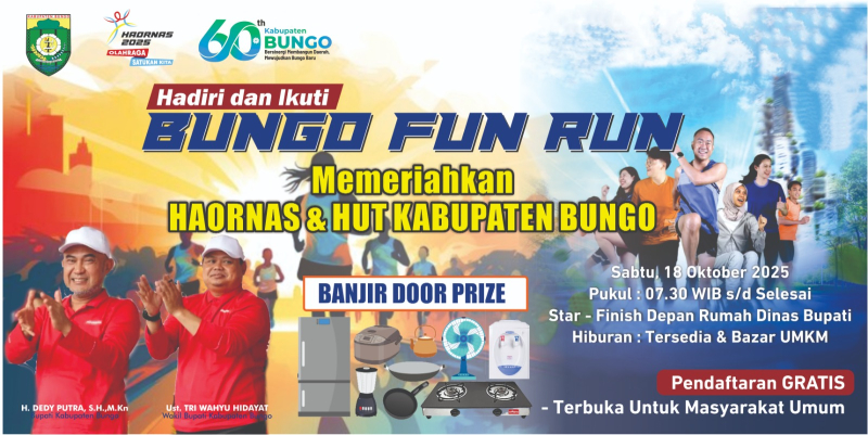 Semarak HUT ke-60, Pemkab Bungo Gelar Bumgo Fun Run