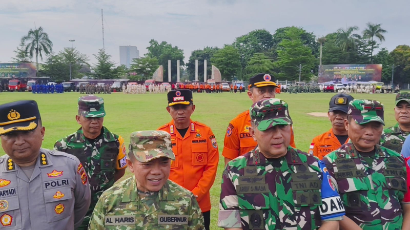 Gelar Apel Latihan Gulbencal, Pangdam XX/TIB dan Gubernur Al Haris Tekankan Sinergi Hadapi Bencana
