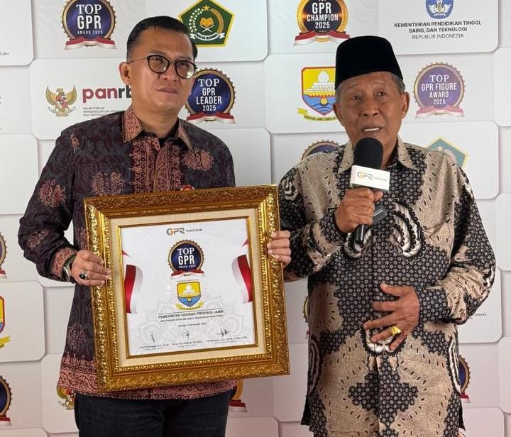 Berprestasi Kelola Digital Komunikasi Publik, Pemprov Jambi Dianugerahi TOP GPR Award 2025