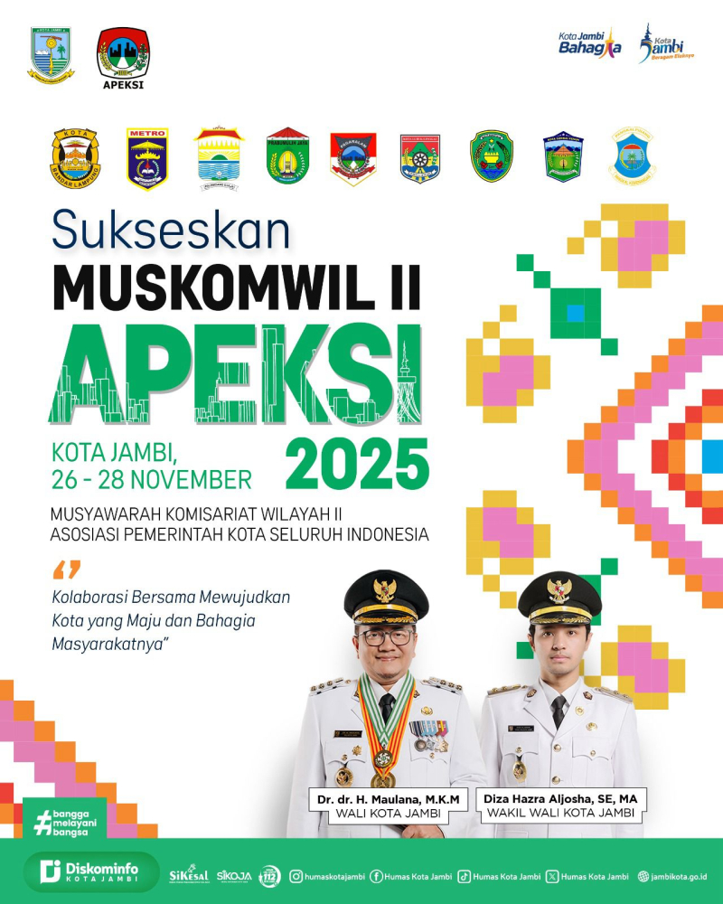 Pemkot Jambi Ajak Masyarakat Sukseskan Muskomwil II APEKSI, 26 -28 November 2025