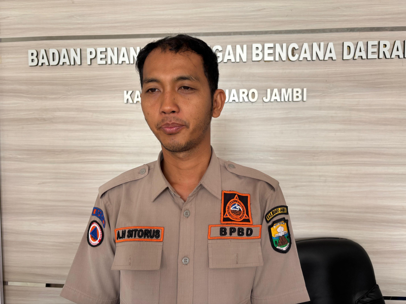 Kabid Kedaruratan dan Logistik BPBD Muaro Jambi, Anari Hasiholan Sitorus.