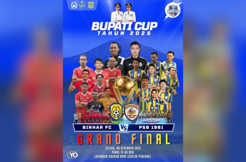 Final Bupati Kerinci Cup 2025, PSB 1961 dan PS Binhar Berebut Mahkota