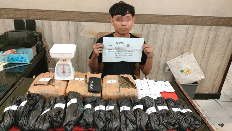 Remaja di Jambi Ditangkap Miliki 4,1 Kg Ganja, Sudah Enam Kali Ambil Barang dari Pemasok