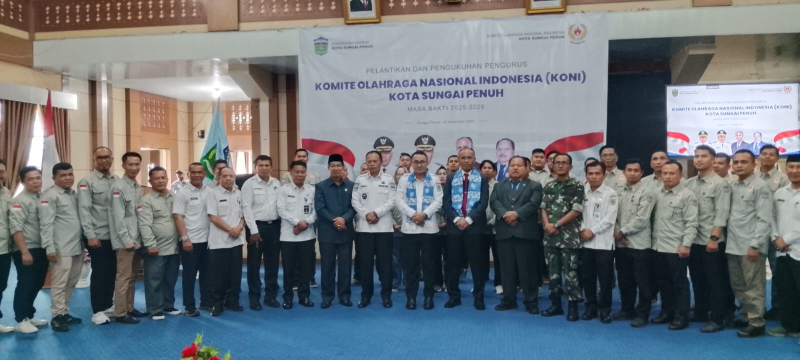 Pengurus KONI Kota Sungai Penuh Masa Bakti 2025–2029 Dilantik