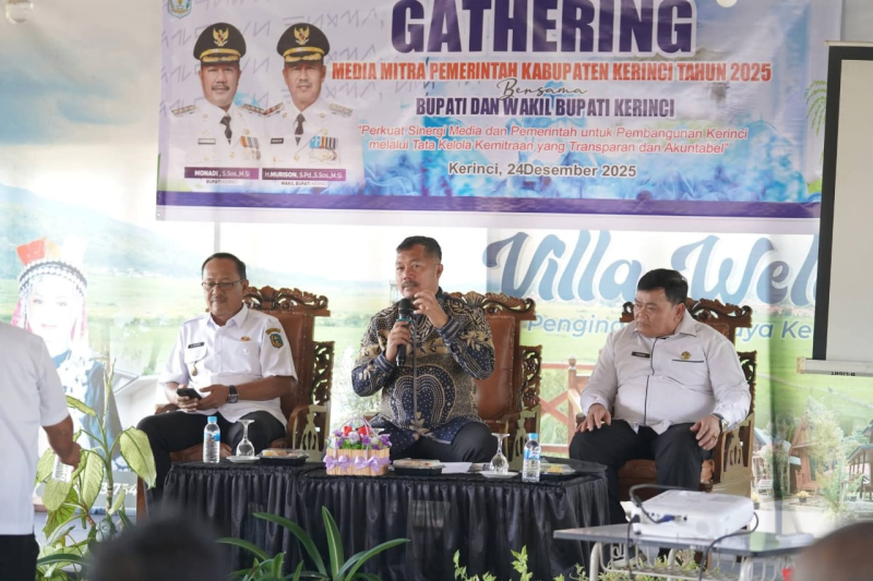 Gathering Media 2025, Bupati dan Wakil Bupati Kerinci Ajak Media Kawal Pembangunan Daerah