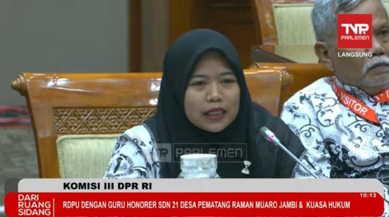 Kasus Guru Honorer di Muaro Jambi Disorot DPR RI, Komisi III Minta Perkara Dihentikan