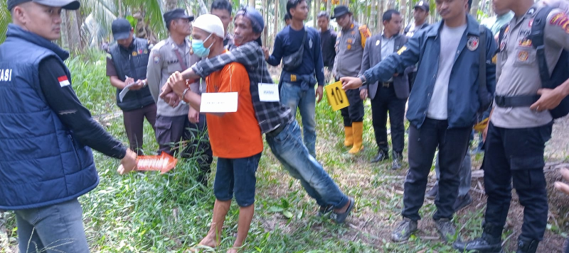 Terungkap 19 Adegan Rekonstruksi, Lansia di Muara Sabak Tewas Dibunuh Secara Terencana